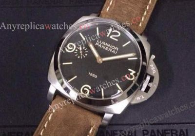 Buy Replica Panerai Luminor 1950 Men Watch / Professional Seller / Brown Leather